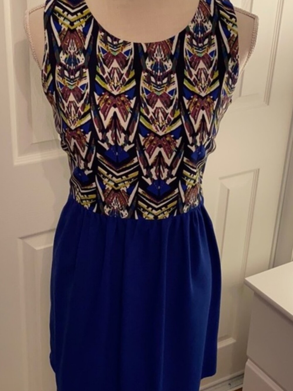 C. Luce Blue Cut Out Dress